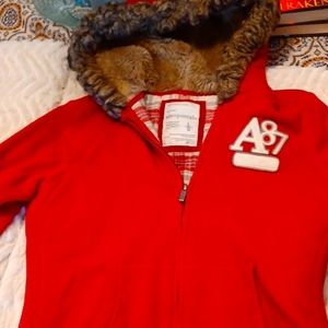 Aeropostale zip up Hoodie with fur lined Hood